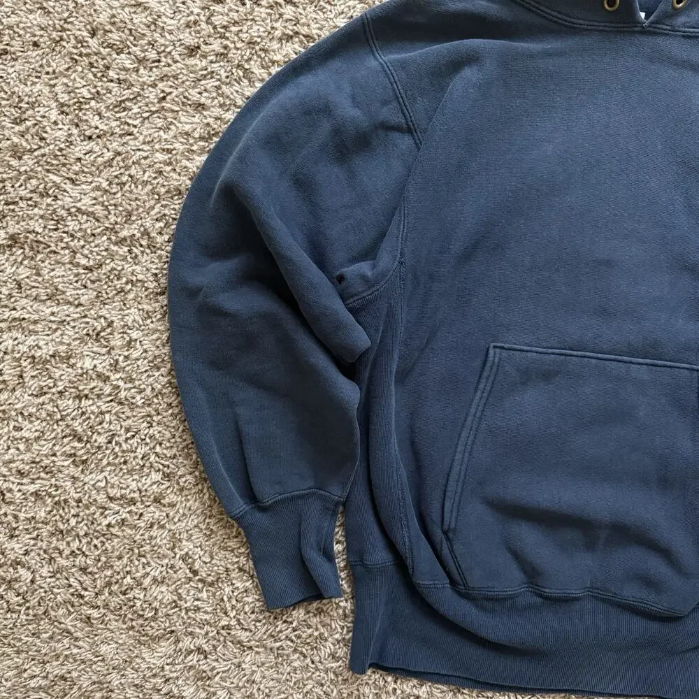 Vintage 90’s Champion Reverse Weave Navy Blue Sweatshirt Hoodie USA Size Medium